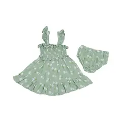 REDWOOD - Vestido Panal Muselina Bebé Niña