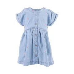 REDWOOD - Vestido Denim Bordado Bebé Niña