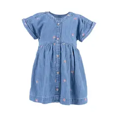 REDWOOD - Vestido Denim Bordado Bebé Niña