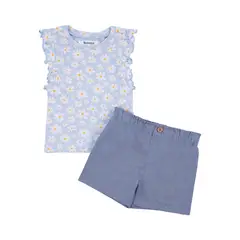 REDWOOD - Conjunto Polo Rib Short Bebé Niña