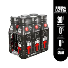 PRO - Bebida Láctea Gloria Power Caramel Macchiato Sixpack Botella 320 mL