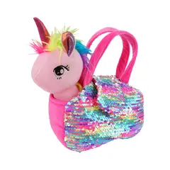 GENERICO - Cartera con Unicornio Rosada