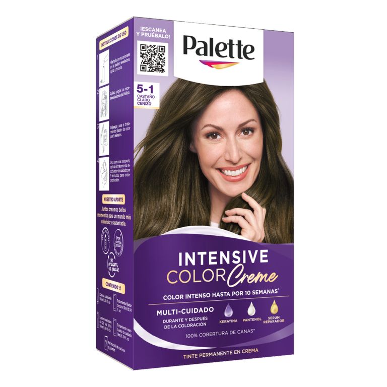 Tinte Intensive Color Creme Tono 5-1 Castaño Claro Cenizo