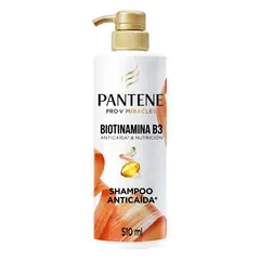 PANTENE - Shampoo Anticaída Biotinamina B3 Botella 510 mL