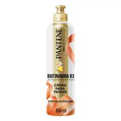 PANTENE - Crema Para Peinar Fortalecedora Biotinamina B3 Botella 300 mL