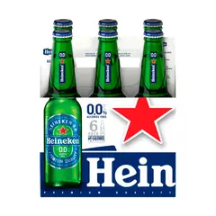 HEINEKEN - Cerveza Sin Alcohol Sixpack Botella 330 mL