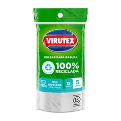VIRUTEX - Bolsa para Basura Mini Papelera Bolsa 15 Und