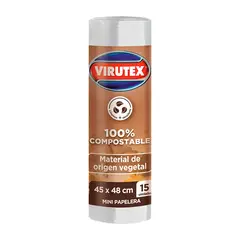 VIRUTEX - Bolsa para Basura Compostable Bolsa 15 Und
