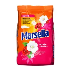 MARSELLA - Detergente en Polvo Jazmín y Rosas Bolsa 2 Kg