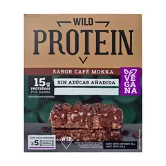 WILD FOODS - Barras de Proteína Wild Food Vegana Café Mokca Caja 5 Und