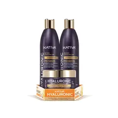 KATIVA - Kit Hialurónico Shampoo + Acondicionador + Tratamiento
