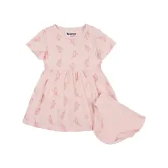 REDWOOD - Vestido Básico Manga Corta Bebé Niña