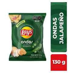 LAYS - Papas Fritas Ondas Jalapeño Bolsa 130 g