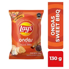 LAYS - Papas Fritas Ondas Sweet BBQ Bolsa 130 g