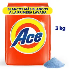 ACE - Detergente En Polvo Limpieza Completa Bolsa 3 Kg