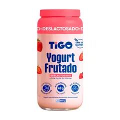 TIGO - Yogurt Frutado Fresa Deslactosado Pote 850 g
