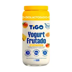 TIGO - Yogurt Frutado Tropical Deslactosado Pote 850 g
