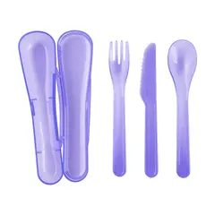 CASA JOVEN - Set Cubiertos Plástico Lila