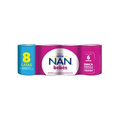 NAN - Fórmula Láctea Líquida 2 Bebés Pack 8 Latas 390 g