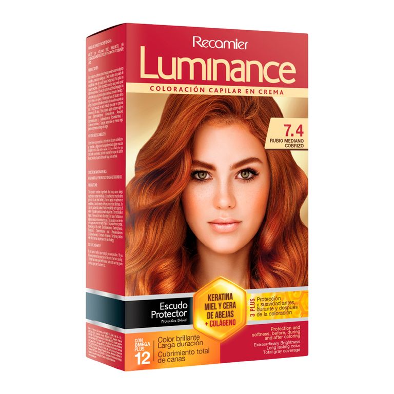 Kit Tinte Luminance 7.4 Rubio Mediano Cobrizo