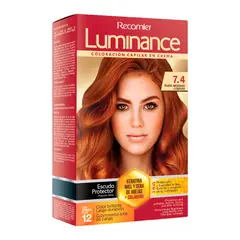 LUMINANCE - Kit Tinte Capilar 7.4 Rubio Mediano Cobrizo