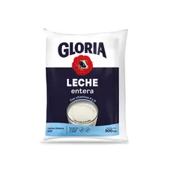 GLORIA - Leche UHT Entera Bolsa 800 mL