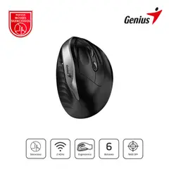 GENIUS - Mouse Inalámbrico Ergo 8250S Vert Silver