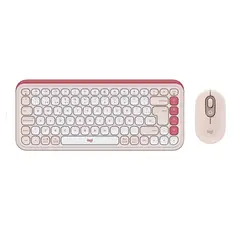 LOGITECH - Teclado + Mouse Pop Icon Bt Rosa