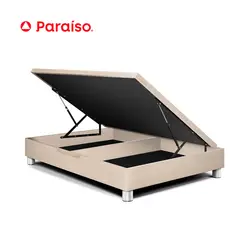 PARAISO - Boxet Deluxe 1.5 Plazas Champagne con 4 patas cromadas
