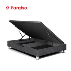 PARAISO - Boxet Deluxe 2 Plazas Charcoal con 4  patas cromadas