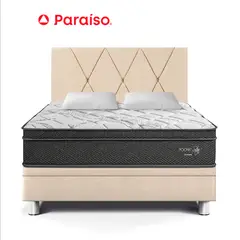 PARAISO - Dorm Boxet  Pocket Star 2 Plazas Champagne + 2 almohadas + 1 protector