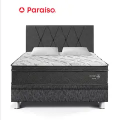 PARAISO - Dorm Boxet  Pocket Star Queen Charcoal + 2 almohadas + 1 protector