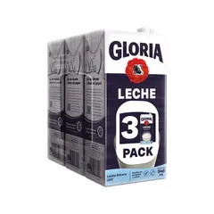 GLORIA - Leche UHT Entera Pack 3 Cajas 946 mL