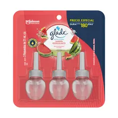 GLADE - Ambientador en Aceite Sandía Pack 3 Envases 21 mL