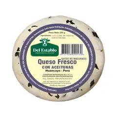GENERICO - Queso Fresco Del Establo con Aceituna Empaque 250 g