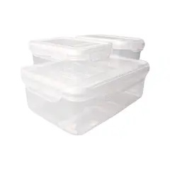 CASA JOVEN - Set Contenedor Recto White 3 Piezas 2 x 250 mL+1600 mL