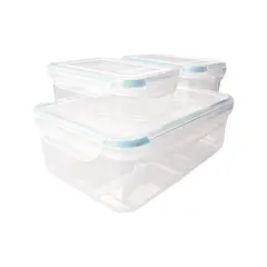 CASA JOVEN - Set Contenedor Recto Sky 3 Piezas 2 x 250 mL+1600 mL