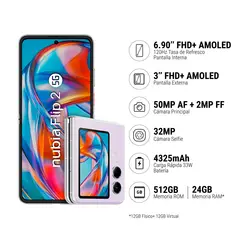 ZTE - Smartphone Nubia Flp 2 5G 12+512Gb Lila