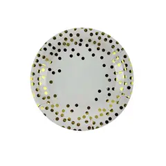 CASA JOVEN - Happy New Year Set x 8 Platos Puntos Dorados