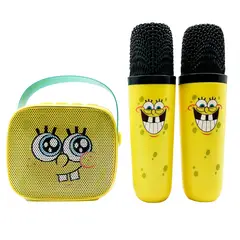 NICKELODEON - Speaker Amarillo Bob Esponja con 2 Micrófonos
