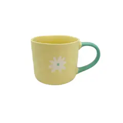 CASA JOVEN - Taza Mug Moda Flor Amarillo 410 mL