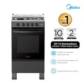 Midea Mastercook One 20 4 Hornillas Gas