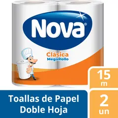 NOVA - Papel Toalla Clásica Megarrollo Empaque 2 Und
