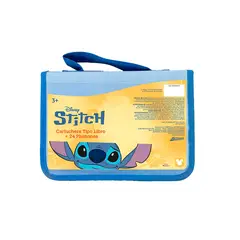 ARTESCO - Cartuchera Tipo Libro Stitch + Plumones
