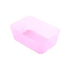 CASA JOVEN - Caja Organizadora de Escritorio Plástico 12x8x4 Chicle