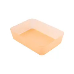 CASA JOVEN - Caja Organizadora de Escritorio Plástico 18x13x14 Naranja