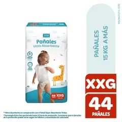 TOTTUS - Pañal Absorbente Talla XXG Empaque 44 Und