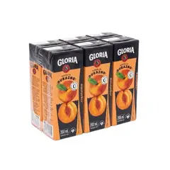 GLORIA - Bebida Durazno Sixpack Caja 200 mL