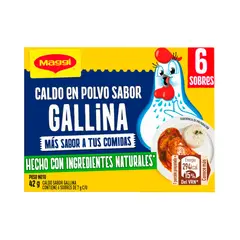 MAGGI - Caldo en Polvo Sabor Gallina Caja 6 Und
