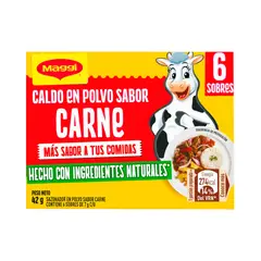 MAGGI - Caldo en Polvo Sabor Carne Caja 6 Und